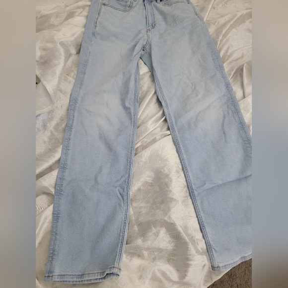 Mom Straight Stretch Light Blue Women's Jeans Size Us8 Long - Picture 8 of 10